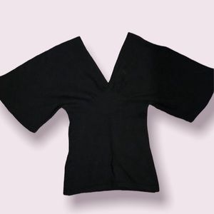 Bell sleeve knit sweater